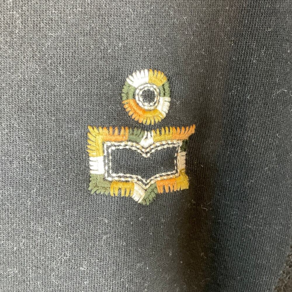 Men's Isabel Marant Mikoe Embroidered Sweatshirt Pullover, Black - Size S - Picture 4 of 10